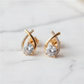 Auriel Crystal Cross Studs
